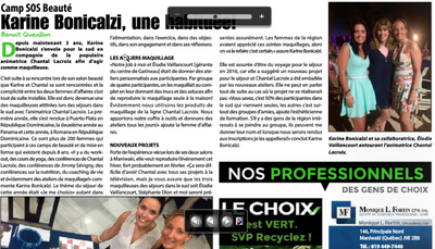 Camp SOS Beauté avec Chantal Lacroix